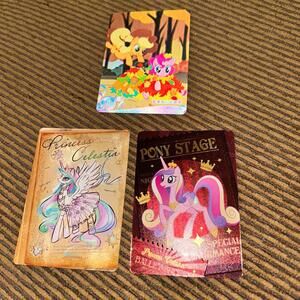 My Little Pony MLP Trading Card Bundle Lot of 3 Princess Celestia Lenticular Etc